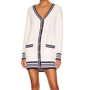 Saylor Marisole Ivory Cable Knit Sweater Dress (sold on Revolve), Size S